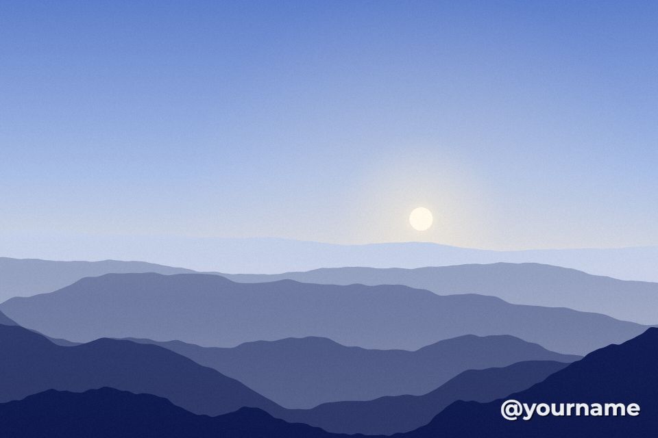 Example photo with an @yourname handle watermark in the bottom right corner, added with Handle Adder